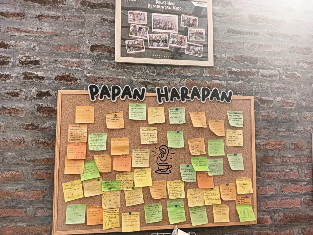 papan harapan untuk menulis kata motivasi
